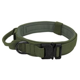 Outdoor Nylon Tactical Dog Collar (Option: Green Collar Black-XL)