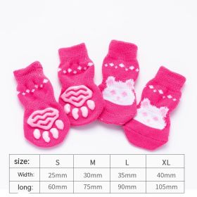 Dog Socks Booties Cat Shoes Anti-scratch (Option: Pink Rabbit-L)