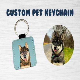 Customized Keychain For Pet Photos Small Pendant (Option: Square-Double sided customization)