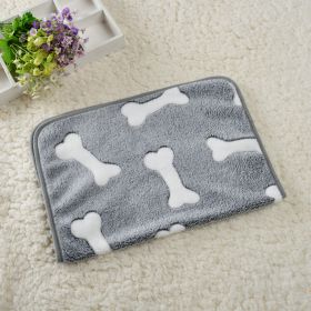 Dog Kennel Coral Fleece Blanket (Option: Bones-40x 60cm)