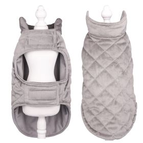 Velvet Pet Clothes Autumn And Winter Warm (Option: Gray-S)