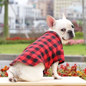 Casual Universal Pet Plaid Shirt (Option: Plaid Shirt Red-S)