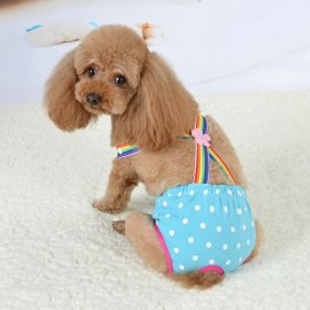 Pet Cute Strap Menstrual Panties (Option: Dot Sky Blue-XL)