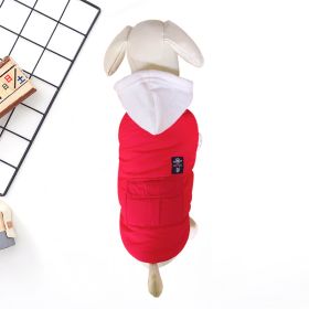 Warm Two Feet Apparel Dog Pet Cotton Vest (Option: Red-SM)