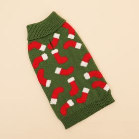 Small And Medium-sized Dogs Christmas Sweater Clothing (Option: Red Socks-M)