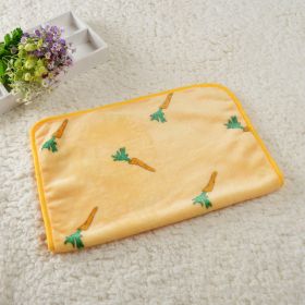 Dog Kennel Coral Fleece Blanket (Option: Carrot-25x 25cm)