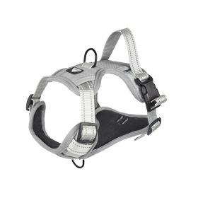 Pet Harness Reflective Commuter Chest Back Explosion-proof Hand Holding Rope Dog Leash (Option: Silver-L)