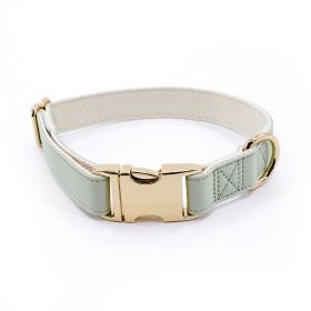 Pet Collar Metal Buckle High Quality All-match (Option: Mint Golden Necklace-L)